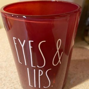 Rae Dunn Eyes & Lips small glass holder